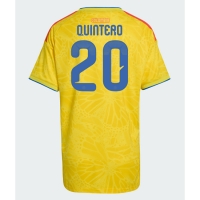 Camiseta Colombia Juan Fernando Quintero #20 Primera Equipación Replica Mundial 2026 para mujer mangas cortas